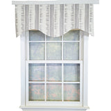RLF Home 100% Cotton Jaspeado Cornice With Poly/Cotton Ivory lining Rod Pocket Valance 50" x 17" Gray