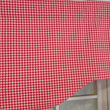 RLF Home Cherry Check Cornice Valance - 100% Cotton with Ivory Lining 50" x 17"  Red