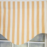 RLF Home Playa Stripe Cornice Traditional Valance Tan 100% Cotton Lined 50" x 17"  Tan