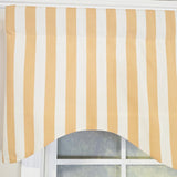 RLF Home Playa Stripe Cornice Traditional Valance Tan 100% Cotton Lined 50" x 17"  Tan