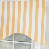 RLF Home Playa Stripe Cornice Traditional Valance Tan 100% Cotton Lined 50" x 17"  Tan