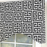 RLF Home 100% Cotton Tower Cornice With Poly/Cotton Ivory lining Rod Pocket Valance 50" x 17" Black