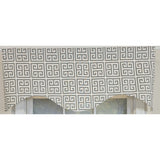 RLF Home 100% Cotton Tower Cornice  Fully lined Windows Rod Pocket Valance 50" x 17"  Dove