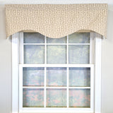 RLF Home 100% Cotton Tower Cornice With Poly/Cotton Ivory lining Rod Pocket Valance 50" x 17" Gray
