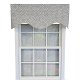 RLF Home 100% Cotton Tower Cornice  Fully lined Windows Rod Pocket Valance 50" x 17"  Dove