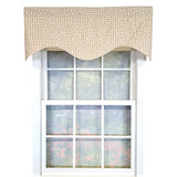 RLF Home 100% Cotton Tower Cornice With Poly/Cotton Ivory lining Rod Pocket Valance 50" x 17" Gray