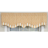 RLF Home 100% Cotton Fall D-Regal  Fully lined Windows Rod Pocket Valance 50" x 17"  Tan