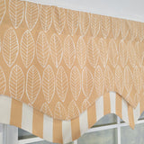 RLF Home 100% Cotton Fall D-Regal  Fully lined Windows Rod Pocket Valance 50" x 17"  Tan