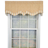 RLF Home 100% Cotton Fall D-Regal  Fully lined Windows Rod Pocket Valance 50" x 17"  Tan