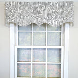 RLF Home 100% Cotton Nyx Regal  Fully lined Windows Rod Pocket Valance 50" x 17"  Gray