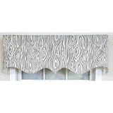 RLF Home 100% Cotton Nyx Regal  Fully lined Windows Rod Pocket Valance 50" x 17"  Gray