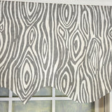 RLF Home 100% Cotton Nyx Regal  Fully lined Windows Rod Pocket Valance 50" x 17"  Gray