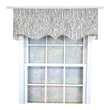 RLF Home 100% Cotton Nyx Regal  Fully lined Windows Rod Pocket Valance 50" x 17"  Gray