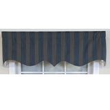RLF Home 100% Cotton Bronte Regal With Poly/Cotton Ivory lining Rod Pocket Valance 50" x 16" Navy