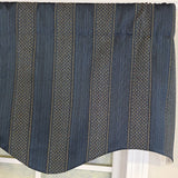 RLF Home 100% Cotton Bronte Regal With Poly/Cotton Ivory lining Rod Pocket Valance 50" x 16" Navy