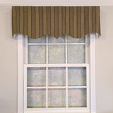 RLF Home 100% Cotton Bronte Regal With Poly/Cotton Ivory lining Rod Pocket Valance 50" x 16" Olive