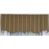RLF Home 100% Cotton Bronte Regal With Poly/Cotton Ivory lining Rod Pocket Valance 50" x 16" Olive