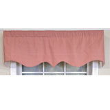 RLF Home 100% Cotton Gingham Regal With Poly/Cotton Ivory lining Rod Pocket Valance 50" x 16" Red