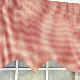 RLF Home 100% Cotton Gingham Regal With Poly/Cotton Ivory lining Rod Pocket Valance 50" x 16" Red