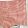 RLF Home 100% Cotton Gingham Regal With Poly/Cotton Ivory lining Rod Pocket Valance 50" x 16" Red