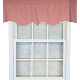 RLF Home 100% Cotton Gingham Regal With Poly/Cotton Ivory lining Rod Pocket Valance 50" x 16" Red