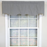 RLF Home 100% Cotton Gingham Regal With Poly/Cotton Ivory lining Rod Pocket Valance 50" x 16" Black