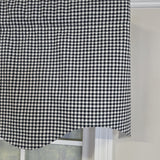 RLF Home 100% Cotton Gingham Regal With Poly/Cotton Ivory lining Rod Pocket Valance 50" x 16" Black