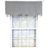 RLF Home 100% Cotton Gingham Regal With Poly/Cotton Ivory lining Rod Pocket Valance 50" x 16" Black