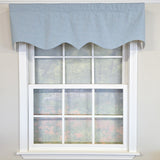 RLF Home 100% Cotton Shepherd Check Regal  Fully lined Windows Rod Pocket Valance 50" x 17"  Blue