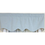 RLF Home 100% Cotton Shepherd Check Regal  Fully lined Windows Rod Pocket Valance 50" x 17"  Blue