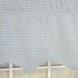 RLF Home 100% Cotton Shepherd Check Regal  Fully lined Windows Rod Pocket Valance 50" x 17"  Blue