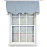 RLF Home 100% Cotton Shepherd Check Regal  Fully lined Windows Rod Pocket Valance 50" x 17"  Blue