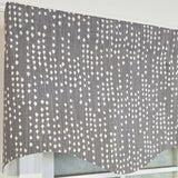 RLF Home 100% Cotton Rainfall Regal With Poly/Cotton Ivory lining Rod Pocket Valance 50" x 16" Gray