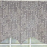RLF Home 100% Cotton Rainfall Regal With Poly/Cotton Ivory lining Rod Pocket Valance 50" x 16" Gray