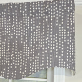 RLF Home 100% Cotton Rainfall Regal With Poly/Cotton Ivory lining Rod Pocket Valance 50" x 16" Gray