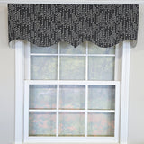 RLF Home 100% Cotton Rainfall Regal With Poly/Cotton Ivory lining Rod Pocket Valance 50" x 16" Silver