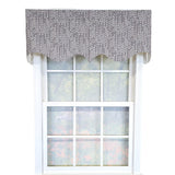RLF Home 100% Cotton Rainfall Regal With Poly/Cotton Ivory lining Rod Pocket Valance 50" x 16" Gray