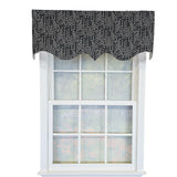 RLF Home 100% Cotton Rainfall Regal With Poly/Cotton Ivory lining Rod Pocket Valance 50" x 16" Silver