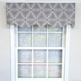 RLF Home 100% Cotton Zircon Regal With Poly/Cotton Ivory lining Rod Pocket Valance 50" x 16" Gray
