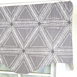 RLF Home 100% Cotton Zircon Regal With Poly/Cotton Ivory lining Rod Pocket Valance 50" x 16" Gray