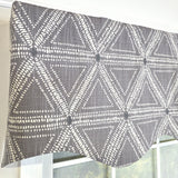 RLF Home 100% Cotton Zircon Regal With Poly/Cotton Ivory lining Rod Pocket Valance 50" x 16" Gray