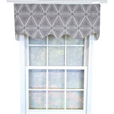 RLF Home 100% Cotton Zircon Regal With Poly/Cotton Ivory lining Rod Pocket Valance 50" x 16" Gray