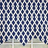 RLF Home 100% Cotton Jewel Regal  Fully lined Windows Rod Pocket Valance 50" x 17"  Navy
