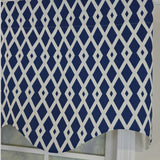 RLF Home 100% Cotton Jewel Regal  Fully lined Windows Rod Pocket Valance 50" x 17"  Navy