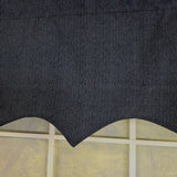 RLF Home 100% Cotton Demin Regal  Fully lined Windows Rod Pocket Valance 50" x 17"  Navy