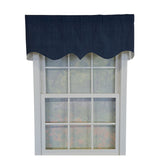 RLF Home 100% Cotton Demin Regal  Fully lined Windows Rod Pocket Valance 50" x 17"  Navy