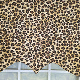 RLF Home 100% Cotton Cheetah Regal  Fully lined Windows Rod Pocket Valance 50" x 17"  Yellow