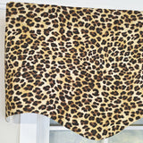 RLF Home 100% Cotton Cheetah Regal  Fully lined Windows Rod Pocket Valance 50" x 17"  Yellow