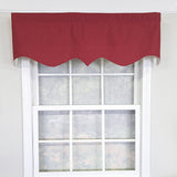 RLF Home 100% Cotton Twill Regal  Fully lined Windows Rod Pocket Valance 50" x 17"  Red