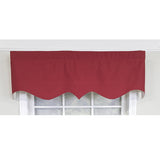 RLF Home 100% Cotton Twill Regal  Fully lined Windows Rod Pocket Valance 50" x 17"  Red